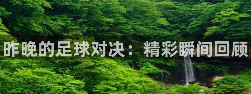  昨晚的足球对决：精彩瞬间回顾